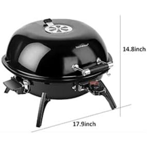 Electric Grill, Techwood Outdoor Electric BBQ Grill, Portable1600W Tabletop Grill for Party, Patio & Backyard Use, Black