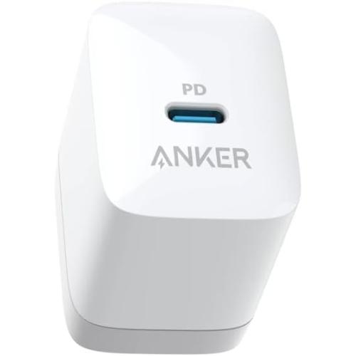 Anker PowerPort III 20W USB-C Wall Charger, Compact Fast Charger, Foldable Plug, Quick Charging for iPhone 16 Series, Galaxy, Pixel, iPad (Cable Not Included), A2631 (With heyday 3ft lighting to USB C cable