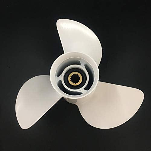 CAPTAIN Outboard Propeller fit Yamaha 115 T50 60 70 75 80 85 90 100 130 HP Engines, OEM 15 Spline Tooth Outboard Prop, RH Aluminum Propellers