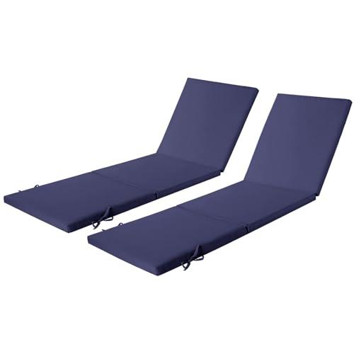 2 Set Lounge Chair Cushions for Outdoor Furniture,77x24 inch Foam Chaise Cushion for Patio Pool Garden