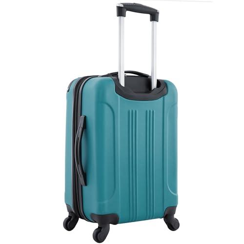 Travelers Club Chicago Hardside Expandable Spinner Luggage, Teal, 22 Carry-On