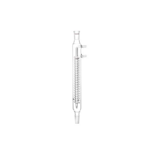 QWORK Glass Reflux Condenser 24/40 - Large Cooling Capacity, Borosilicate Glass, Organic Chemistry Lab Glassware, 175mm in Coil Length 390mm in Overall Height