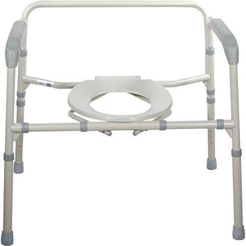 Drive Medical Heavy Duty Bariatric Folding Bedside Commode Seat
