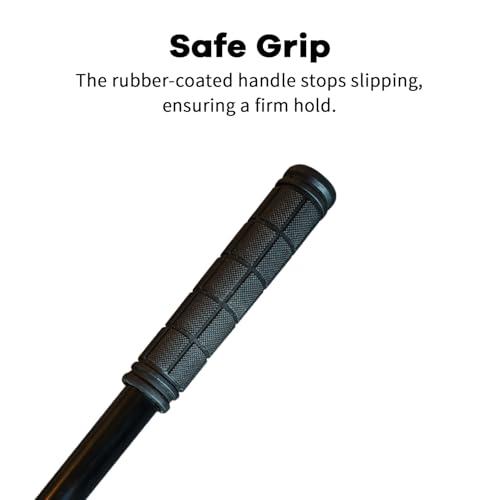Lethato Container Door Leverage Tool, Heavy-Duty Leverage Bar with Non-Slip Handle Ergonomic Design Shipping Container Door Kit Persuader Bar for Loaders, Warehouse&Port Workers - Black 1 Pack