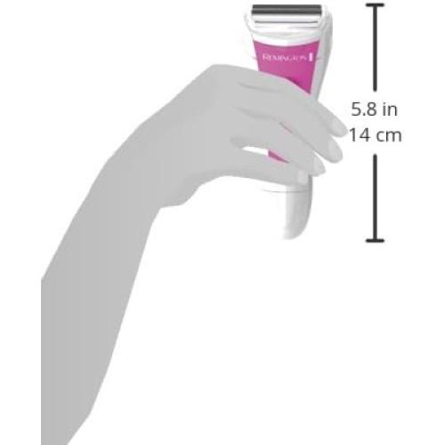 Remington WDF4821US Smooth & Silky Electric Shaver for Women, 3-Blade Cordless Foil Shaver and Bikini Trimmer for Wet or Dry Use, Pink