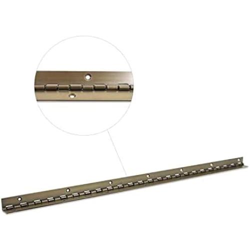 Piano Hinge 24 Inch, 2 Pack, Continuous Hinge 24 inch, Thickened Steel Heavy Duty, Continuous Hinge with Antique Bronze Finish, 24 x 1-1/5 x 0.06
