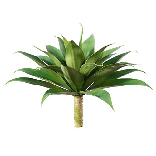 Artificial Plants Fake Agave Succulent Plant 28 Inch Big Size Faux Succulents Stems for Indoor Outdoor Realistic & Natural Home Decor Plants for Office Housewarming