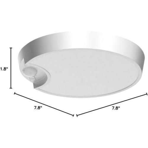 WHITE 7.8in DEEPLITE Battery Ceiling Light Motion Sensor Rechargeable Wireless Shower Light with Remote,5500K 8000mAh,Timing, Motion Activated Overhead Lighting for Closet Bathroom Hallway Porch