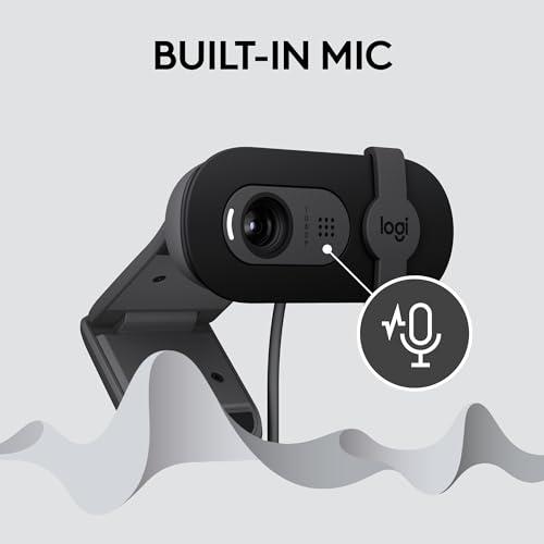 Logitech Brio 101 Full HD 1080p Webcam for Streaming and Meetings - Black