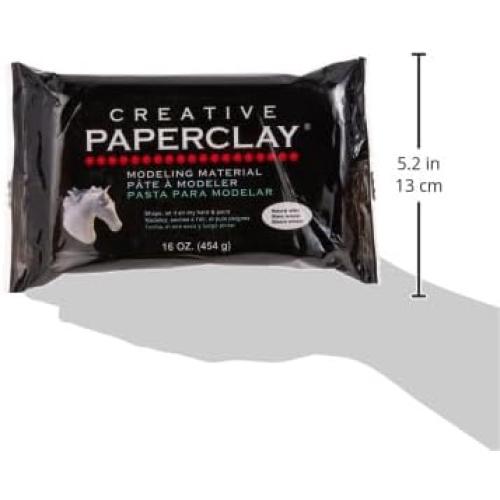 Creative Paperclay for Modeling Compound, 16-Ounce, White, 4 x 1 x 8 (Length x Width x Height)