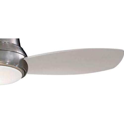 Minka-Aire F518L-BN Concept II LED Brushed Nickel 44 Flush Mount Modern Ceiling Fan with Remote, Brushed Nickel (LED Light)