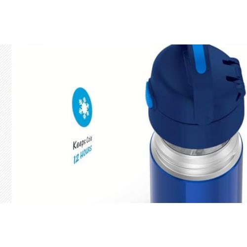 THERMOS FUNTAINER Water Bottle with Straw - 12 Ounce - Kids Stainless Steel Vacuum Insulated Water Bottle with Lid, Butterfly Frenzy