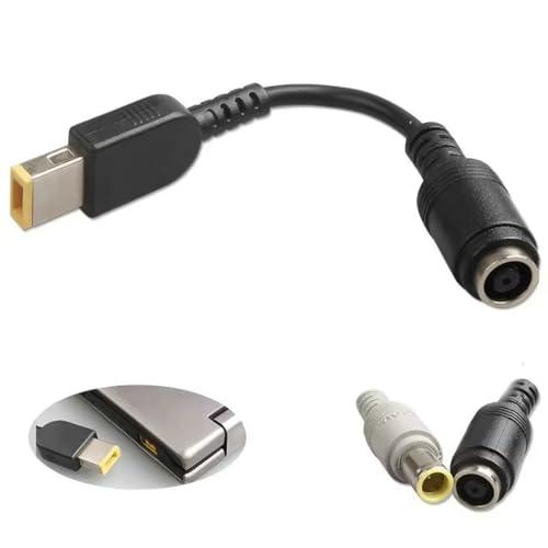 DC 7.9 x 5.5mm Round Jack to Square USB Plug Converter Laptop Power Adapter Connector Cable Compatible with Lenovo ThinkPad IBM Charger