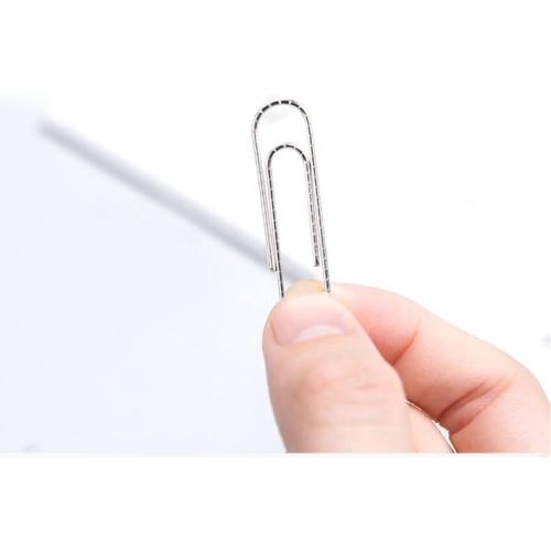 PAPERPAL Paperclips for Office School & Personal Use, #1 Nonskid Paper Clip (1-2/7), 600 Medium Paper Clips (6 Boxes of 100 Each), Silver