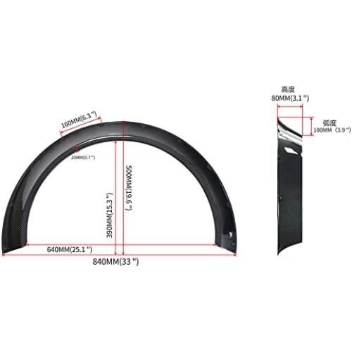 4Pcs 840mm Carbon Fiber Color Car Fender Flares Extra Wide Body Wheel Arches