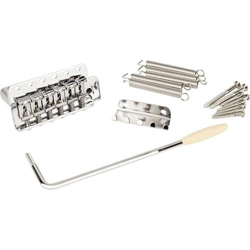 Fender Vintage/Narrow Strat Tremolo Assembly, Chrome Electric Guitar Bridge (0992070000)