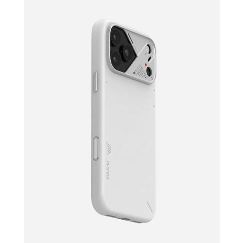 Aulumu A17 Vegan Leather CoolHyper iPhone 17 Pro Max Case | Camera Control | with Cooling Fins | Luxury Comfort | Compatible with MagSafe | Complete Wrap-Around - White
