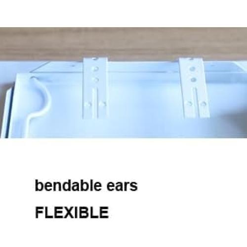 Fengze Steel Access Panel 12 x 12 Inch with 4 Long Fixing Strips White Screwdriver Latch Metal Inspection Door for Wall and Ceiling (300 x 300 mm)