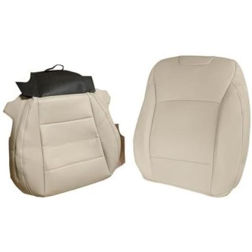 Passenger Side Bottom & Top Lean Back Perforated Leather Seat Cover Fits for Subaru Outback 2015-2019, Tan Car Seat Cushion Protector Replacement Cover