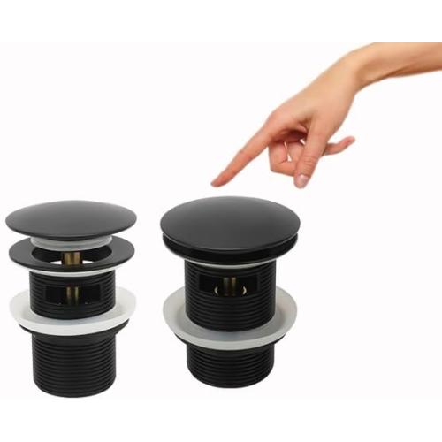 Matte Black Freestanding Bathtub Drain Stopper, Suitable for Most Bathtubs, Compatible with Drain Rough-in Kit