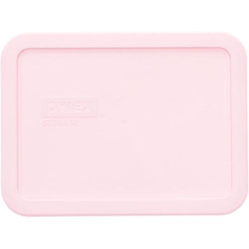Pyrex 7210  Glass Dish & 7210-PC Loring Pink Lid (2-Pack) - Made in USA