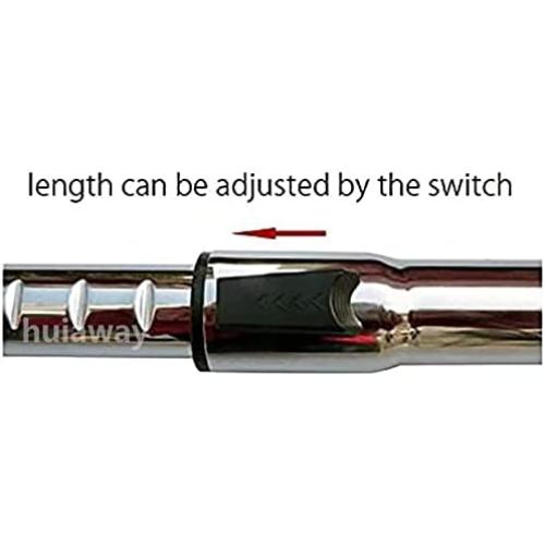 2 Pcs 1 1/4 inch Chrome Telescopic Metal Vacuum Wands 1.25 inch Vacuum Extension Wand Extends to 31.9 Inch Long for Most Brand Vacuum