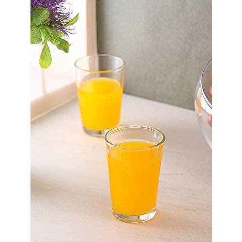Aegean Juice Glass Set of 6 – 190ml Lead-Free Clear Glassware for Water, Juice, Cocktails – Durable, Elegant Drinking Glasses for Home & Party Use