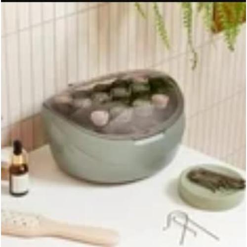 Botanicals™ Hair Setter, Ceramic, Ionic Conditioning, with 20 Rollers, Green