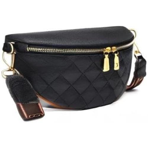 Eslcorri Small Crossbody Sling Bag for Women Trendy - Fanny Packs Leather Chest Belt Bum Bag Anti Theft Purse for Travel