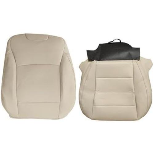 Passenger Side Bottom & Top Lean Back Perforated Leather Seat Cover Fits for Subaru Outback 2015-2019, Tan Car Seat Cushion Protector Replacement Cover