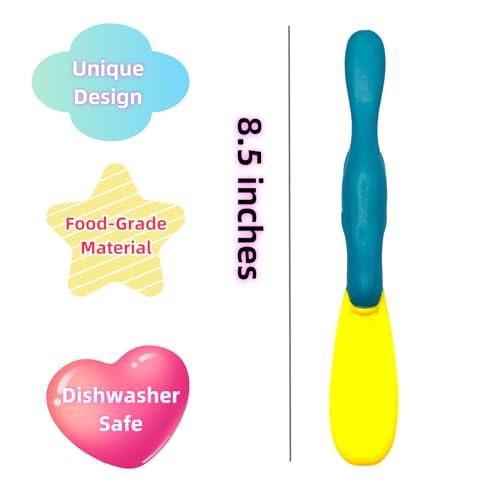 Splatypus Jar Spatula for Scooping and Scraping - Unique Fun Cooking Kitchen Gadgets for Foodies - BPA-free & 100% Food Safe - Crepe Spreader, One Sise, Blue, SP-001