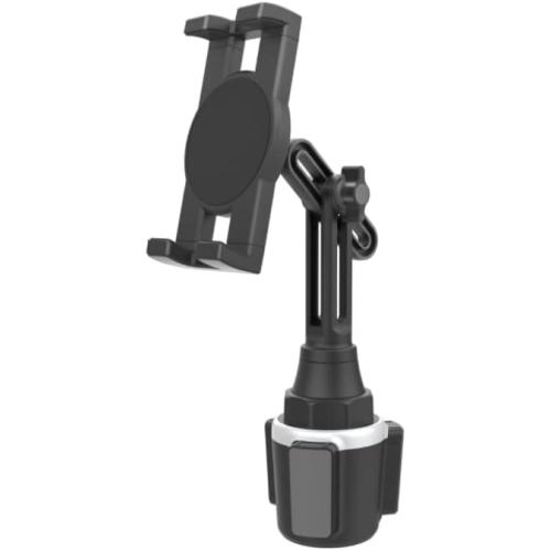 WixGear Tablet Holder for Car - Universal iPad Holder for Car with Adjustable Height, Cup Holder Mount, Large Clamp for 12.9 Devices, Heavy Duty and Sturdy Base