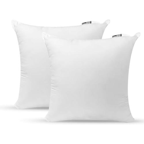 4 Pack White Throw Pillow Insert, Overstuffed Polyester Sham Stuffer, Pillow Forms for Couches or Bedrooms