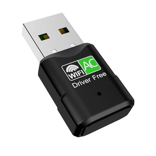 USB WiFi Adapter for Desktop PC, RENGOGA 600Mbps Dual Band 2.4G 5.8G Wireless WiFi Adapter for Laptop, Wireless Network Support Windows 11/10/8/7/Xp, USB Dongle for PC