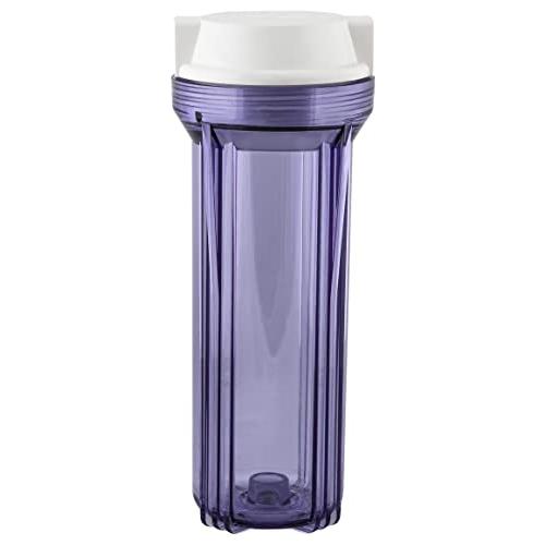 Hydronix HF2-10CLWH12 10 Clear Housing with White Flat Cap, 1/2 Ports
