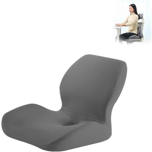Memory Foam Seat Cushion and Lumbar Support Pillow Set - Orthopedic Coccyx Pad for Office Chair, Car, Truck - Ergonomic Pain Relief for Back, Tailbone, Sciatica - Ideal for Wheelchair and Home Use