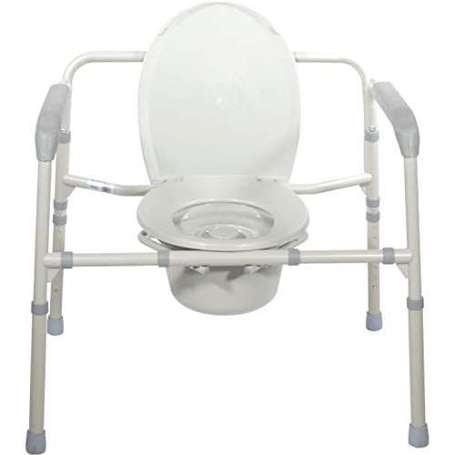 Drive Medical Heavy Duty Bariatric Folding Bedside Commode Seat