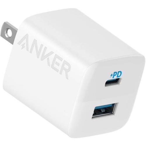 Anker 32W 2-Port Compact USB C Charger with Foldable Plug for iPhone 15/15 Plus/15 Pro/15 Pro Max/14/13, Pixel, Galaxy, iPad/iPad Mini and More (Cable Not Included) - White