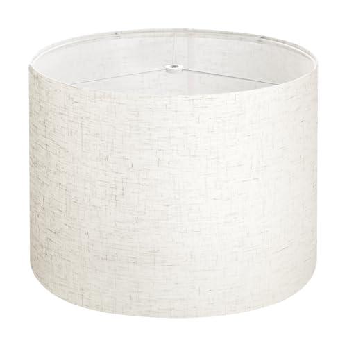 VEVOR Drum Lamp Shade, 13 in Top x 13 in Bottom x 10 in High, Medium Drum Linen Lampshade, Replacement Lamp Shade for Table Lamps Floor Lamps Pendant Lights, Easy Assembly Required (Light Linen)