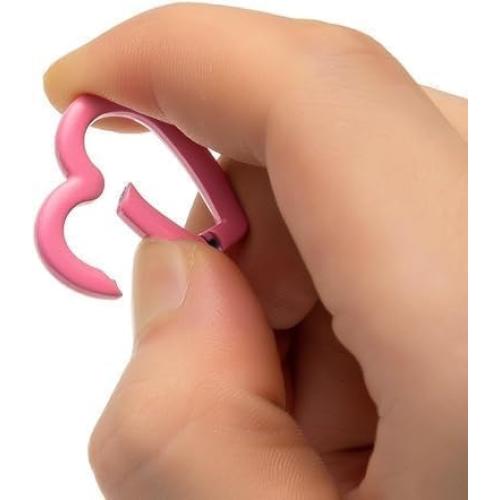 20mm Heart-Shaped Keychain Clips - Zinc Alloy Spring Carabiner Hooks for Bags, DIY Crafts and Valentine Day Accessories (6 Color Mix)