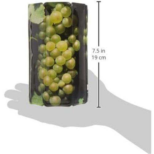 Vacu Vin Active Wine Cooler - Flexible Insulated Chiller For Standard Size Bottles - Keeps Drinks Refreshingly Cold - Durable & Easy To Use - Premium Design For Any Occasions, Wine Grapes Print