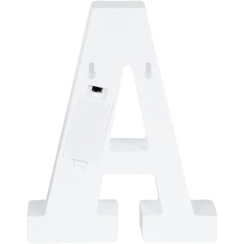Restaurantware Illumify 6.9 x 1.2 x 8.7 Inch Light Up Letter 1 Durable Marquee LED Light - Letter A Touchproof White Plastic Party Light Keyhole Slot For Parties Weddings Or Special Events
