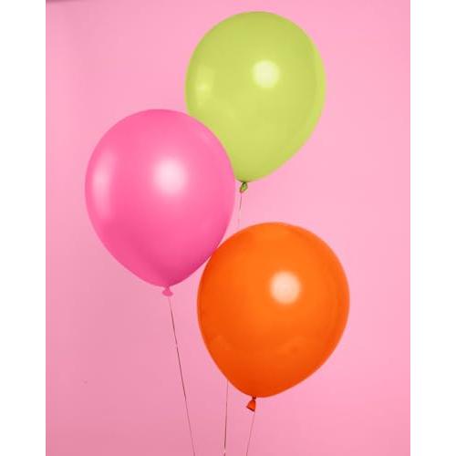 xo, Fetti Pink, Orange   Green Balloon Pack – 24 Latex Balloons | Summer Tropical Party, Palm Royale, Island Hawaiian Birthday Decorations, Party, Beach Pool Supplies