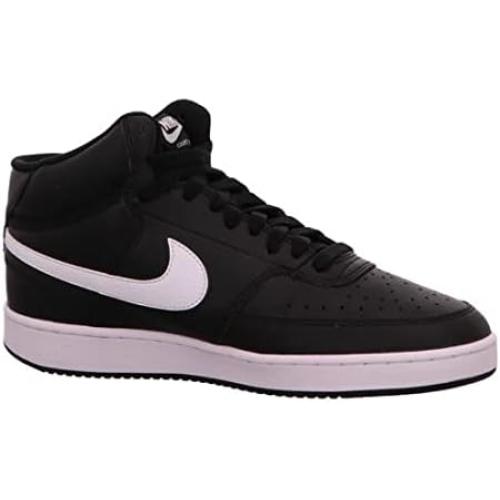 Size 8 Black and White Nike Women's Court Vision Mid Sneaker