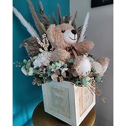 6 Teddy Bears Bulk Small Stuffed Bears Pack for Christmas Valentines Baby Shower Party Decorations Centerpieces Favors Light Brown