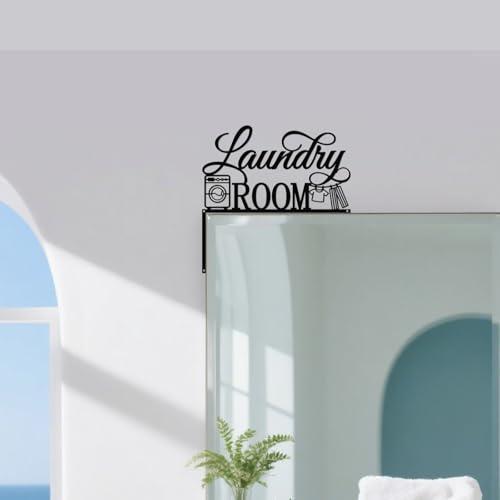 CUTHOLLOW Laundry Room Door Topper Sign Metal Wall Art Decor