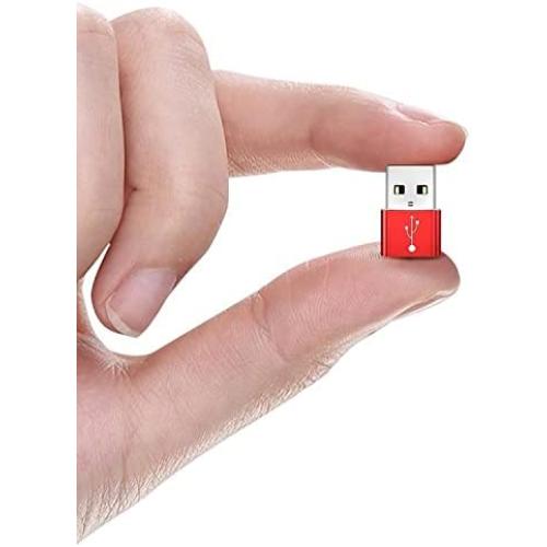 BoxWave Adapter Compatible with MatataStudio Nous AI Set - USB-A to C PortChanger (5-Pack), Type-C OTG Convert Charging Data Adapter - Metallic Silver