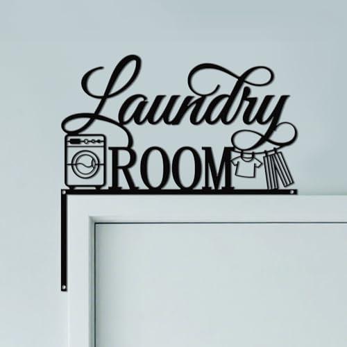 CUTHOLLOW Laundry Room Door Topper Sign Metal Wall Art Decor