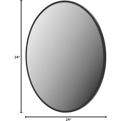 Smartxchoices 24 Inch Round Mirror, Metal Frame Wall Mirror Mounted Circle Mirrors, Vanity Mirror Modern Minimalist Wall Décor for Entryway, Bathroom, Washroom, Living Room, Bedroom