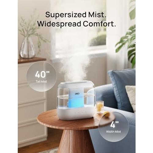 DREO 4L Humidifiers for Bedroom, 36H Runtime, 28 dB Quiet, HM311